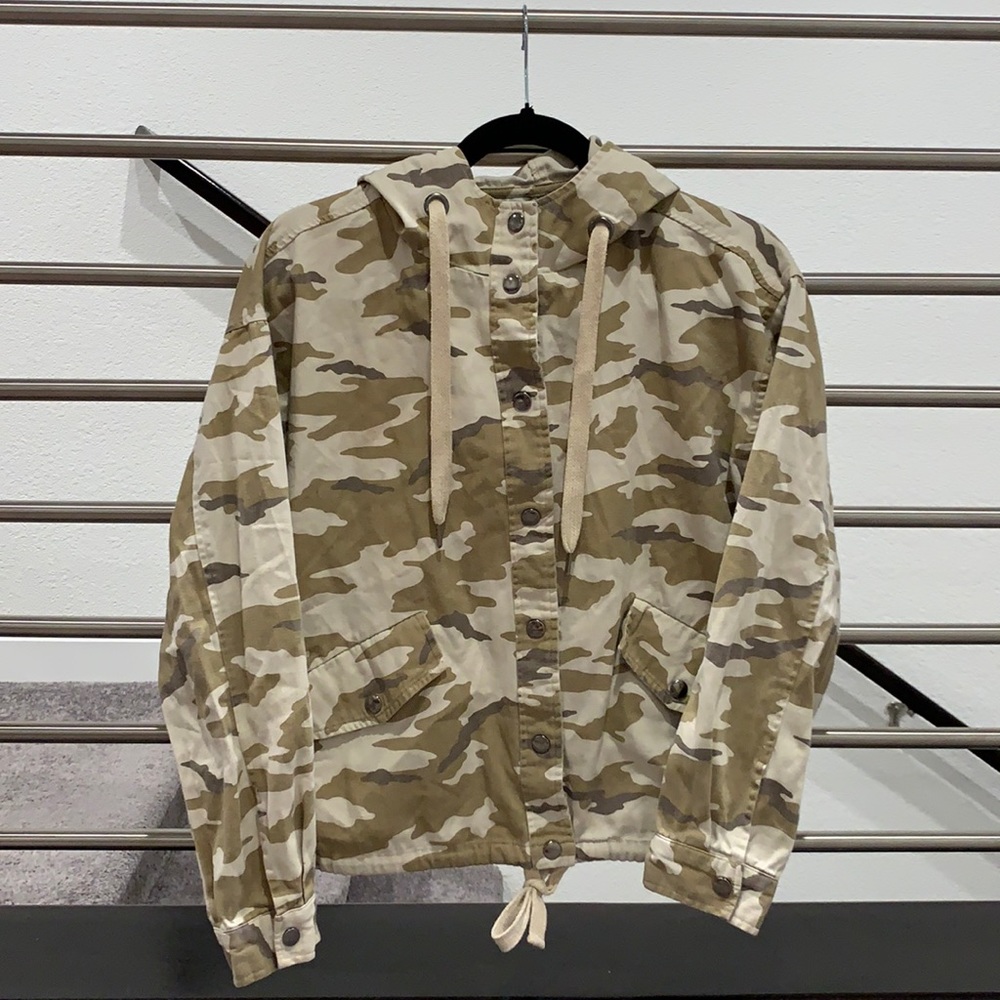 Tan navy jacket